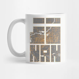 Jinan, Shandong, China City Map Typography - Bauhaus Mug